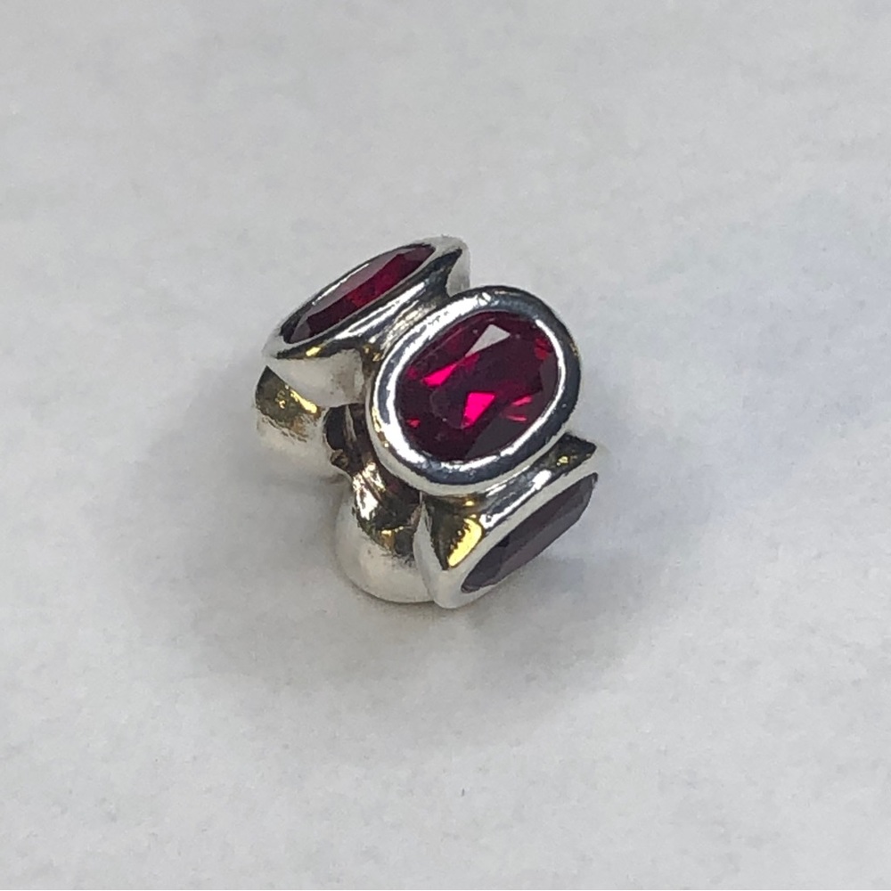 Retired Pandora Red Oval Lights Charm